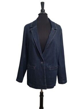 NWOT Ariat Jean Denim Dark Wash Blazer Size Large Women's